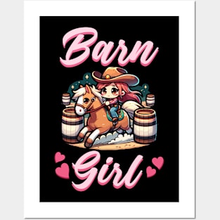 Barn Girl I Equestrian Pony Horse Fan Posters and Art